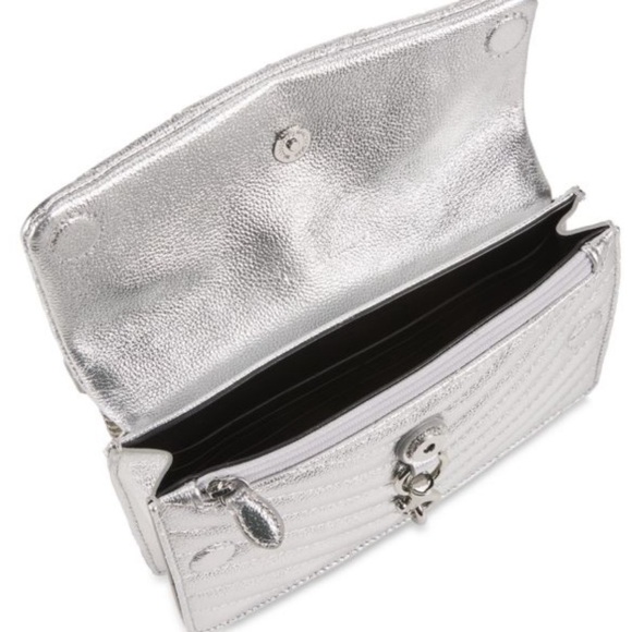 Rebecca Minkoff Metallic Silver Crossbody Bag - Picture 3 of 8